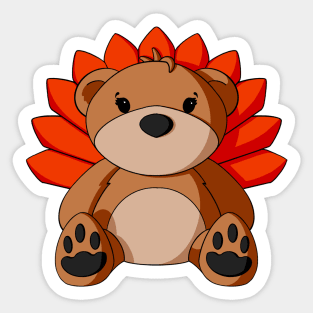Turkey Teddy Bear Sticker